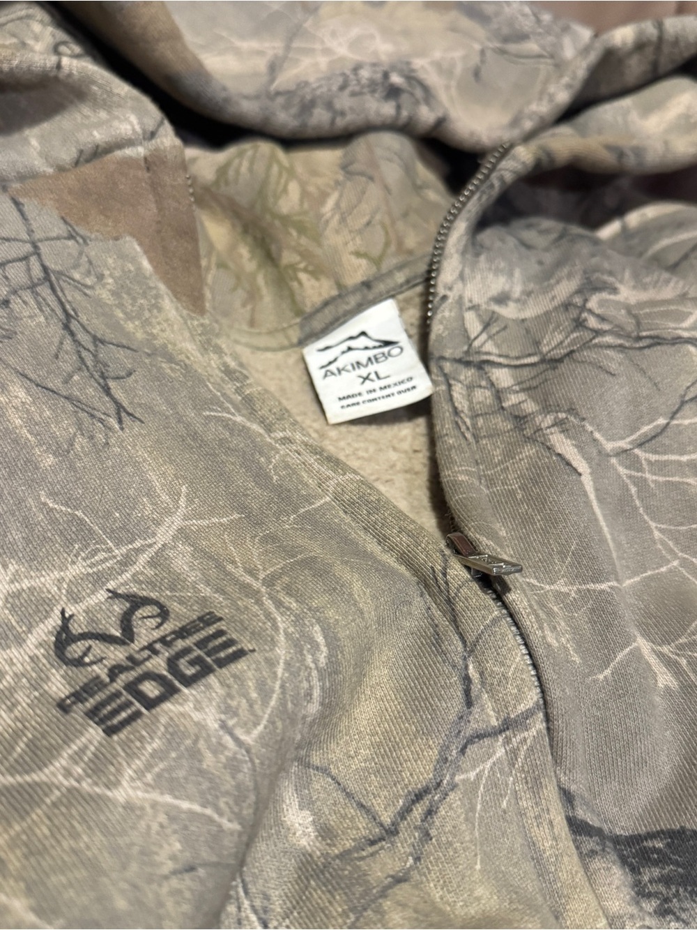 Akimbo Club RealTree Zip-Up Hoodie XL AUTHENTIC - Picture 5 of 8